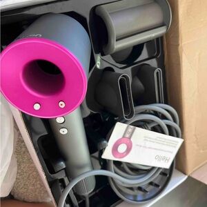 Dyson Hair Dryer with Pink Accents